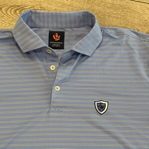Donald Ross Southern Highlands Golf Club Polo Men Large Blue Preppy Casual